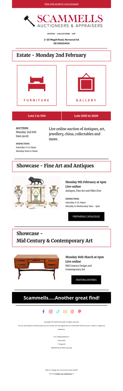 Auction this Monday at 9am👋