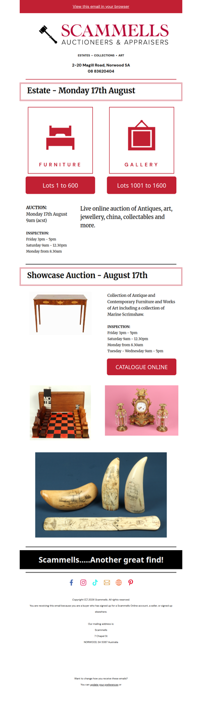 Scammells Auction two catalogues now online