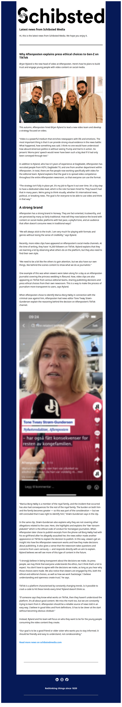 Schibsted news - Why Aftenposten explains press ethical choices to Gen-Z on TikTok