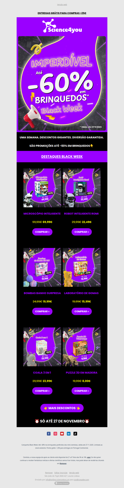 📢 BLACK WEEK: Descontos até -60% em brinquedos!