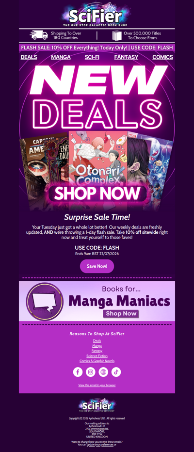 FLASH SALE: 10% Off everything today only!
