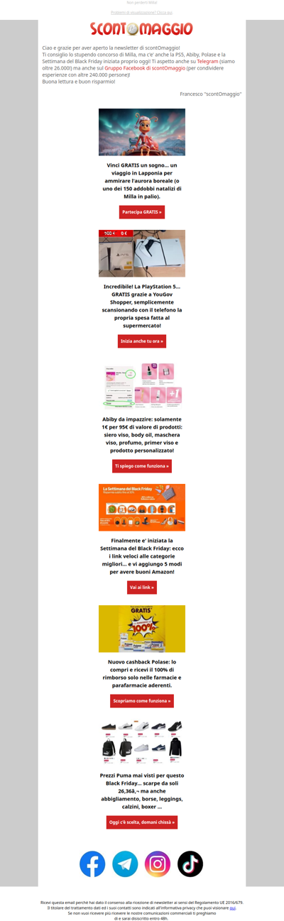 Super concorso di Milla, rimborso Polase 100%, Abiby a 1 euro e... PS5!