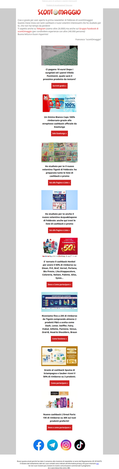 Grandi cashback Henkel, P&G, L'Oréal e ho studiato per te 2 volantini!