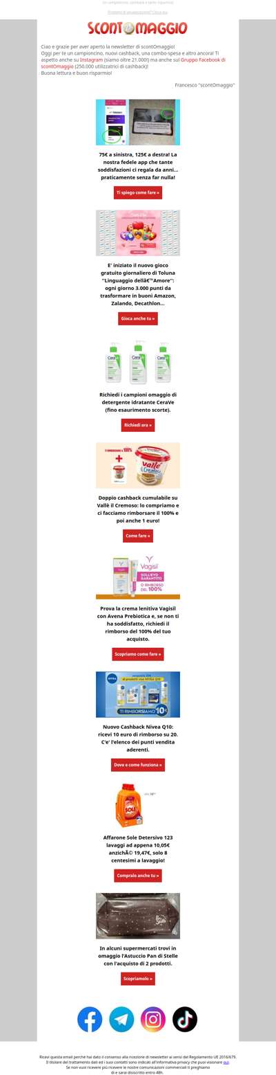 Richiedi subito il campione CeraVe, spesa pazza Vallé, rimborso Vagisil