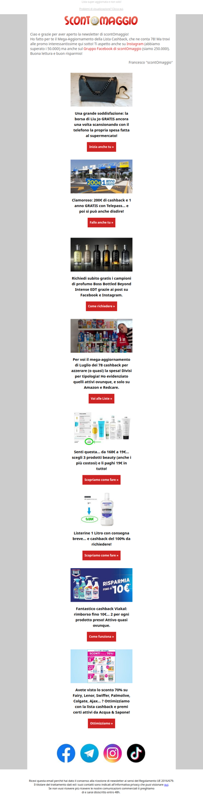 Richiedi campioni profumo Boss e mega-aggiornamento dei 78 cashback attivi!