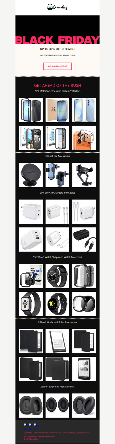 It’s finally here. Black Friday starts now, your favourite cases, protectors, and accessories up to 30% off.