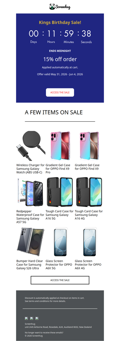 Final Hours: King's Birthday Sale Ends Today👑