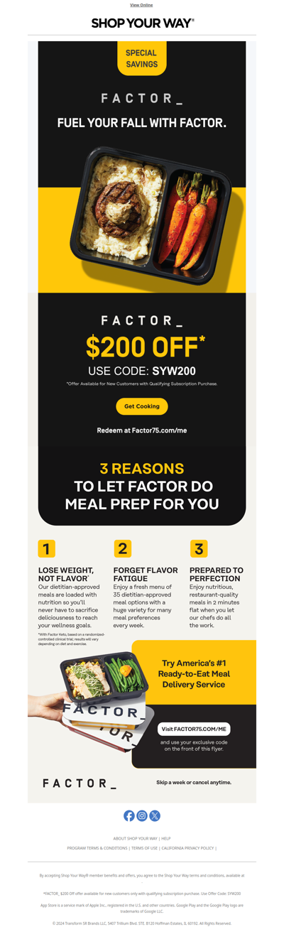 Taste the Season: $200 Off Ready-to-Eat Meals from Factor!