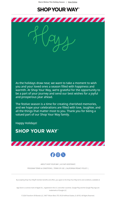 Happy Holidays from Shop Your Way!