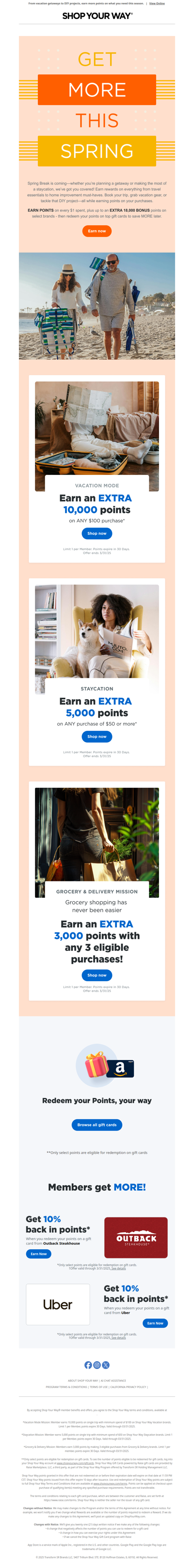 March Rewards: Up to an Extra 18,000 Bonus Points on What You Need!