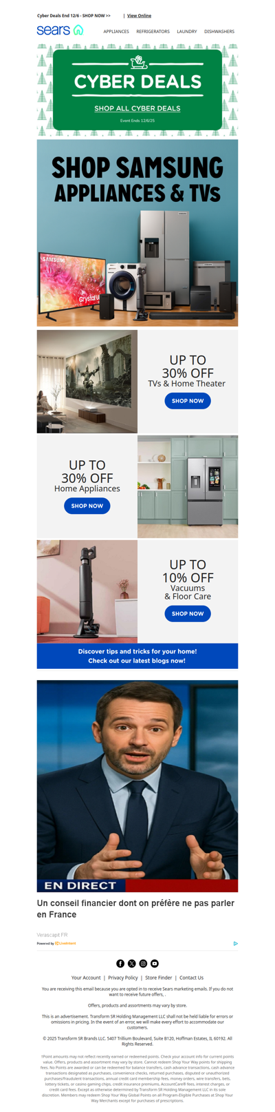 Get your Cyber Deals on! 🎉 Plus, save up to 30% on Samsung and upgrade your space! 🛋️📺