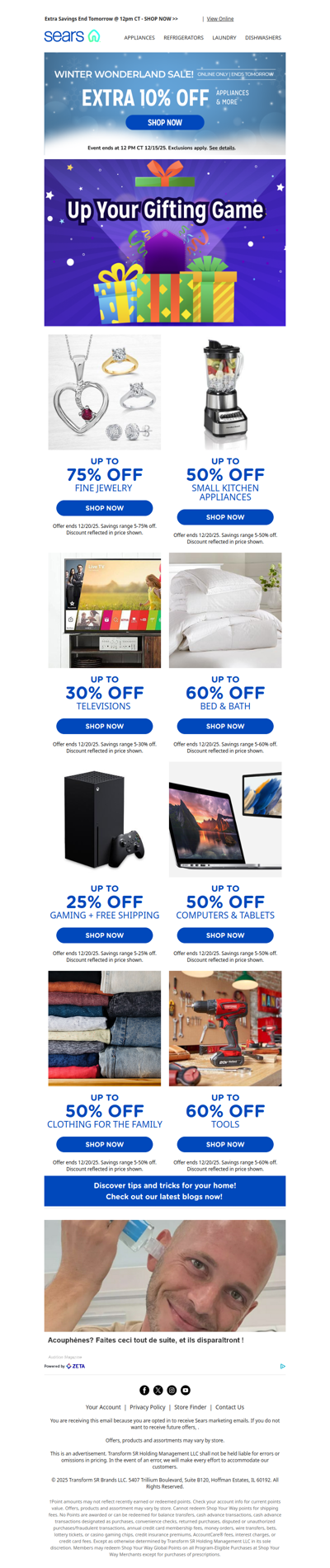 Winter Wonderland continues! Time to cozy up your home with up to 10% off appliances & more