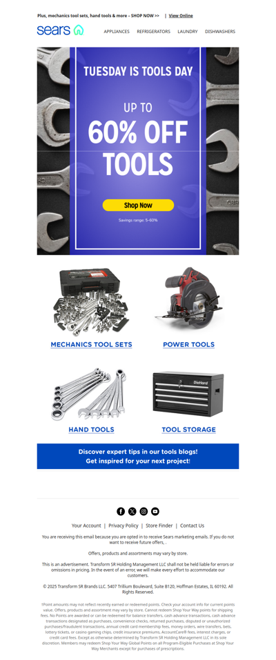 Happy ToolsDay! Time to nail down those projects with up to 60% off tools!