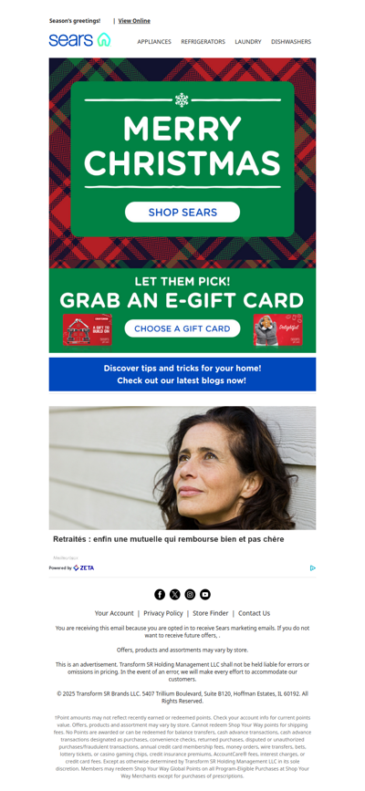 🎄 Merry Christmas from Sears! 🎁