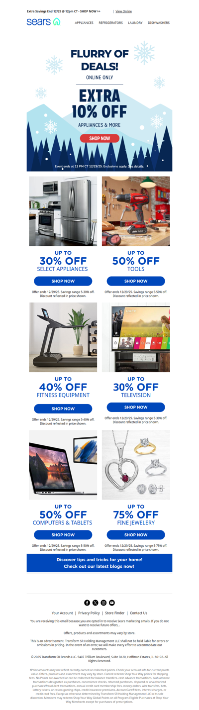 Deals are snowballing! Get an extra 10% off before they melt away!