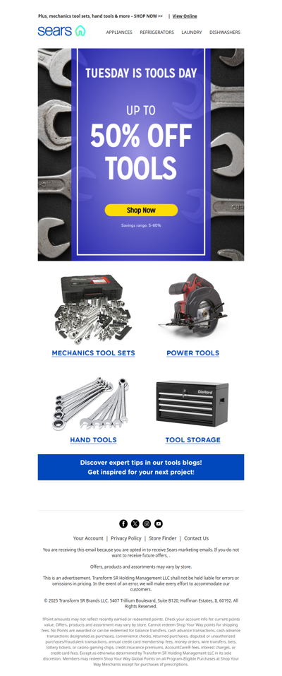 It's ToolsDay! Score up to 50% off on your favorite tools today!