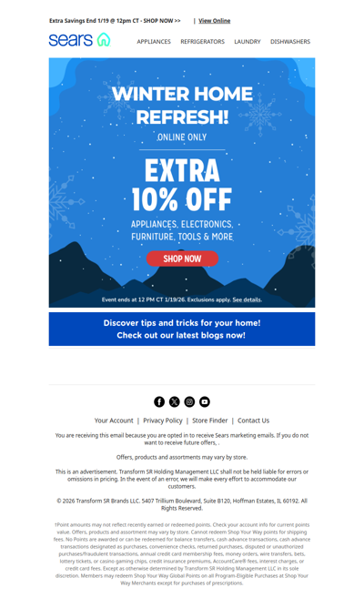 Winter's here! ❄️ Time to cozy up your home with our refresh sale and save an extra 10%! 🏠✨