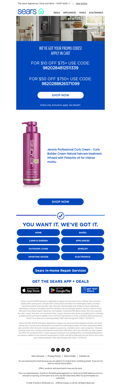 Reminder: Use your promo codes for up to $50 off!