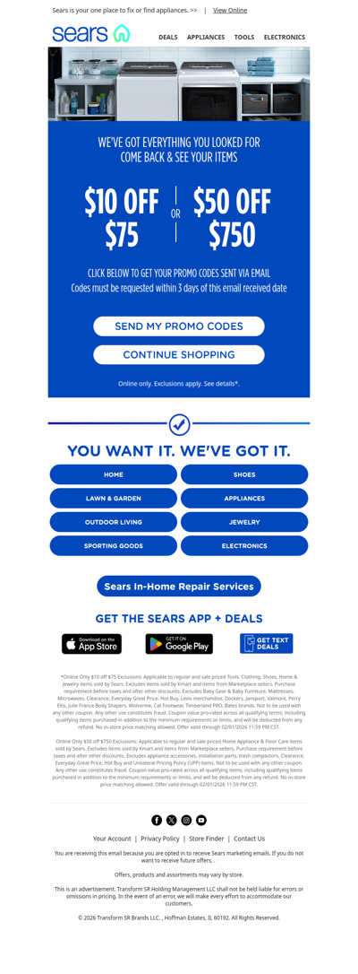 Regarding your recent visit, here's $50 off. Yes, really!