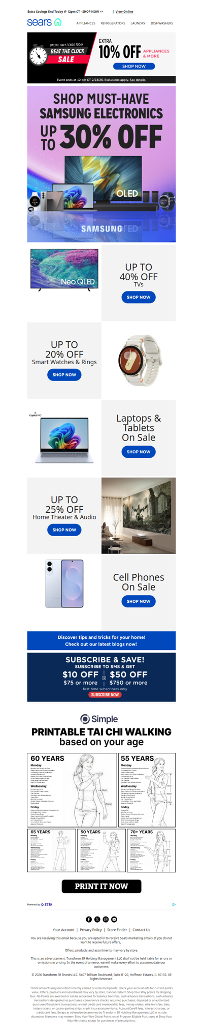 Discover NEW Samsung laptops, smart watches & more! Plus, extra 10% off ends at noon CT!
