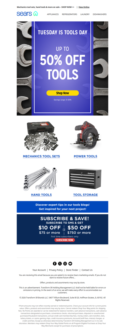 Get your tool game on! It's ToolsDay and we've got up to 50% off