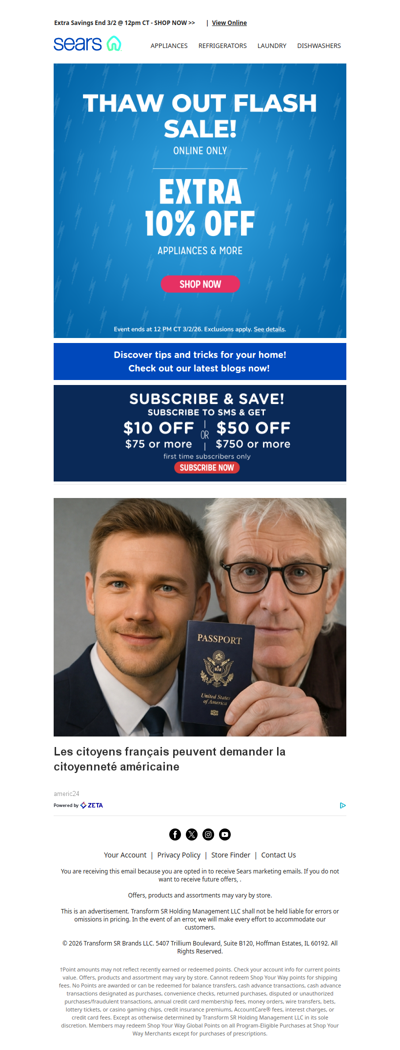 🌟 Thaw Out Flash Sale! 🌟 Get ready for an extra 10% off on appliances & more! 🛒