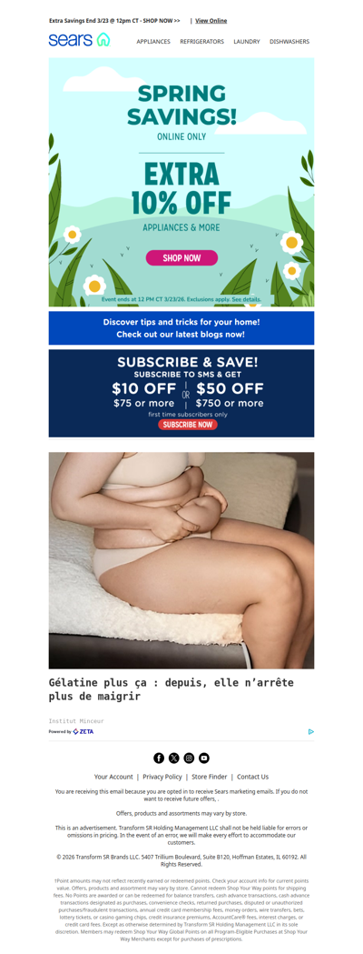 🌼 Spring Savings Alert! 🌼 Time to freshen up your space with an extra 10% off appliances & more! 🏡✨