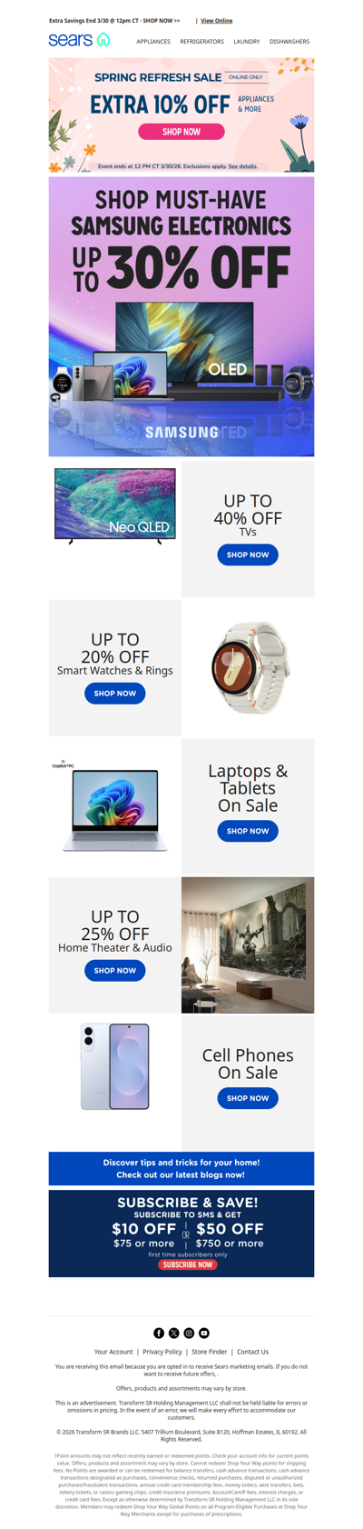 Check out our must-have Samsung electronics, plus save an extra 10% off