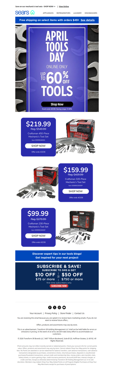 🚨 April Tools Day Alert! 🛠️ Don't wait to save up to 60%! Ends tomorrow! 🕒