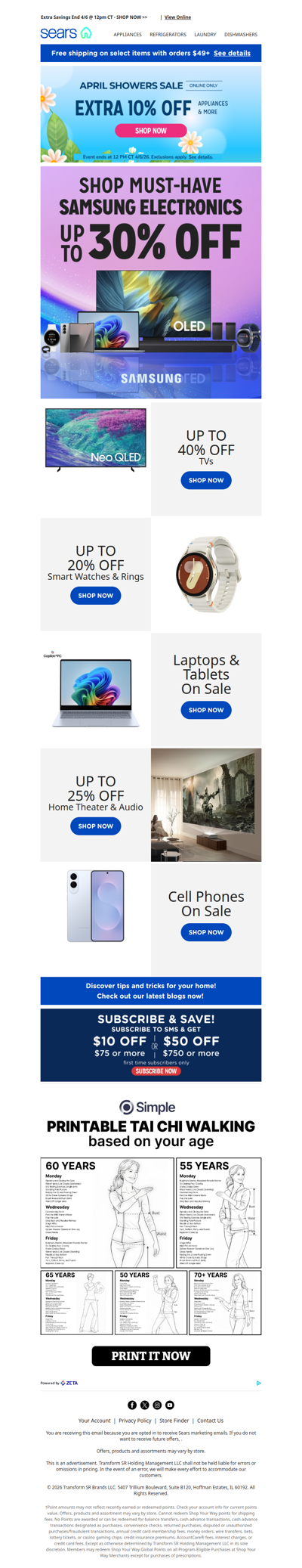 Check out our new selection of Samsung electronics at up to 30% off, plus save an extra 10%