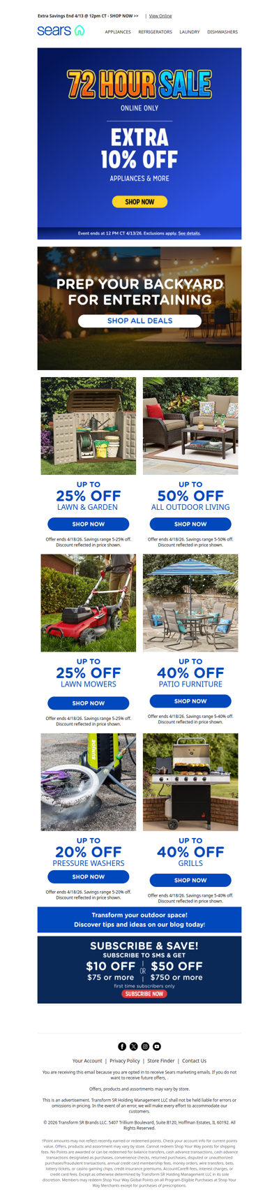 Don't miss our 72 Hour Sale! Save an extra 10% on appliances & more before it ends tomorrow!