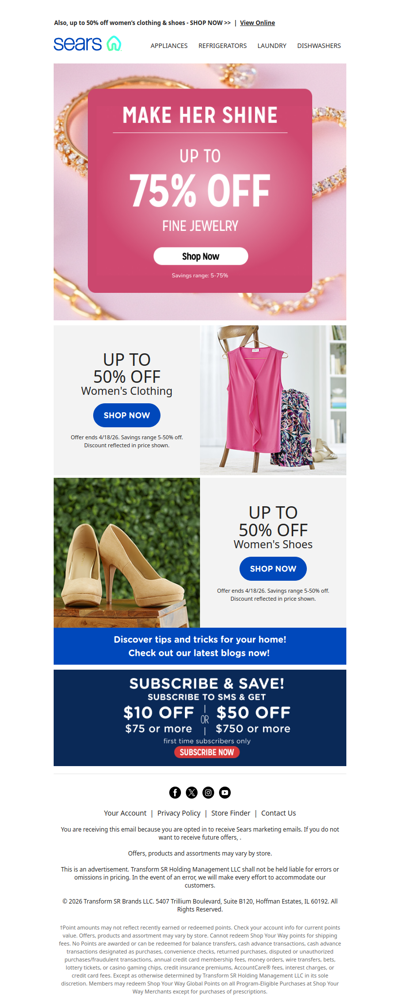 💍 Shine bright this Mother's Day! 🎉 Up to 75% OFF on fine jewelry! Make her sparkle! ✨