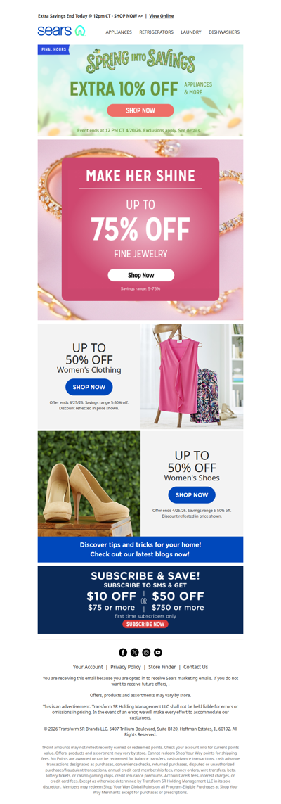 Up to 75% off gifts for Mom, plus save an extra 10% off appliances & more before 12pm CT!