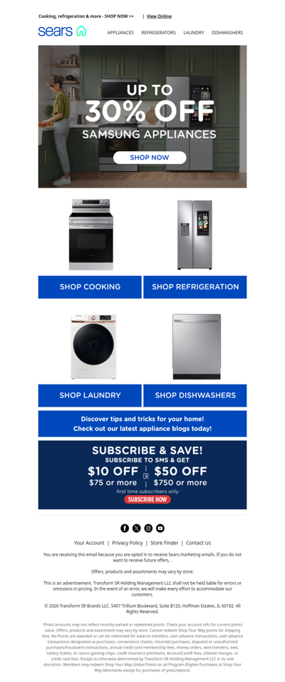 Upgrade your home with Samsung! 🏠✨ Save up to 30% on appliances today!
