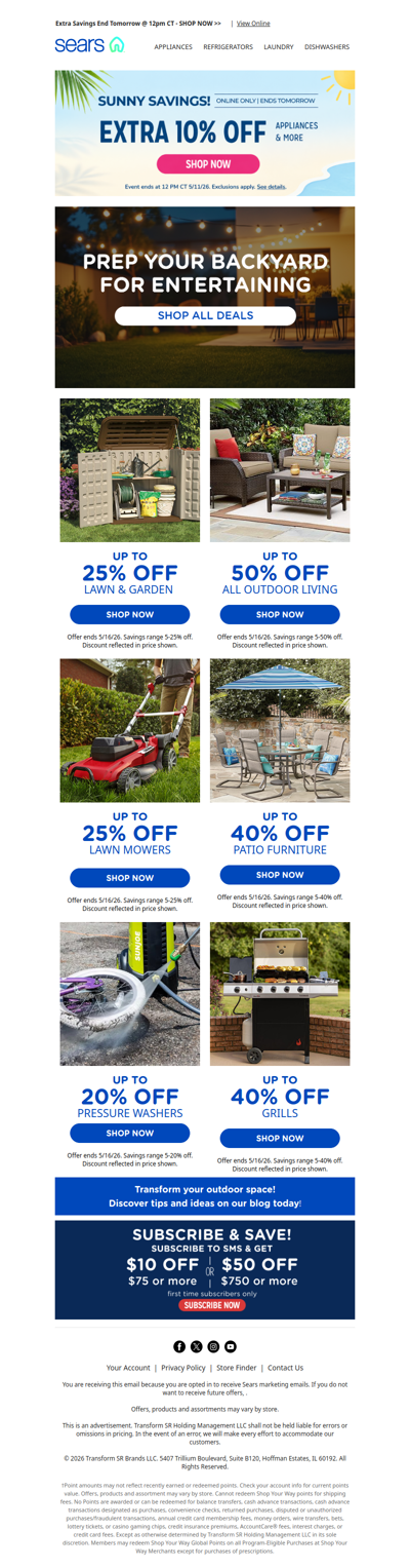 🌞 Savings Alert! Act fast! ⏳ Ends in 24 hours! Don't miss out on extra 10% off appliances & more! 🏠✨