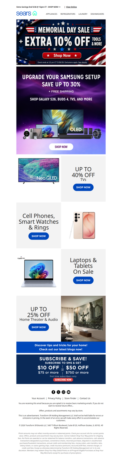 Discover must-have Samsung gadgets at up to 30% off, plus save an extra 10%! 📱✨