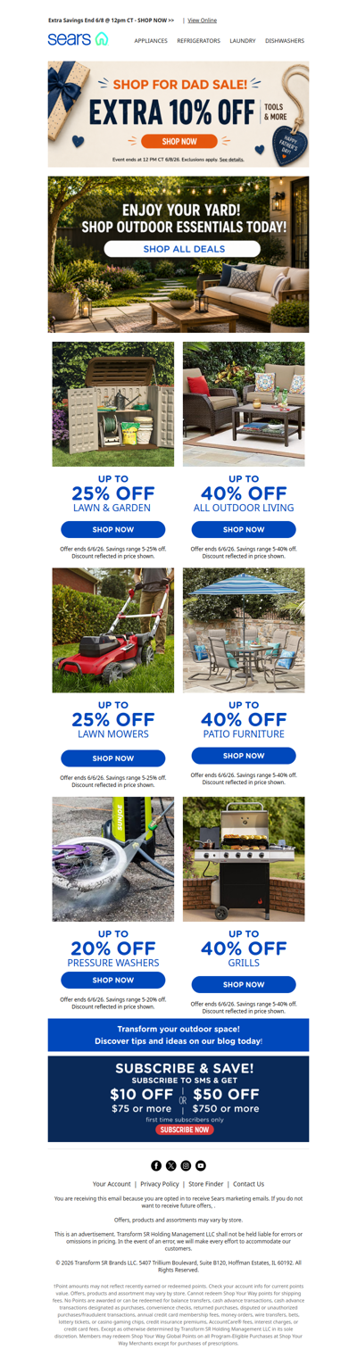🔥 Up to 40% off grills for the grill master in your life, plus save an extra 10% 🥩