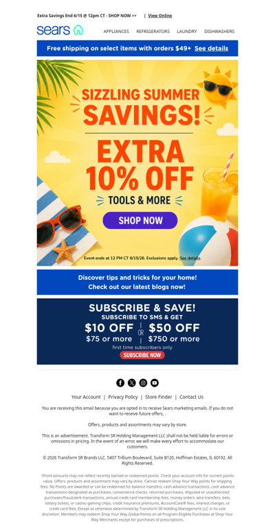 🔥 Sizzling Summer Savings begin! Don't sweat it, shop now and save an extra 10%! 🌞