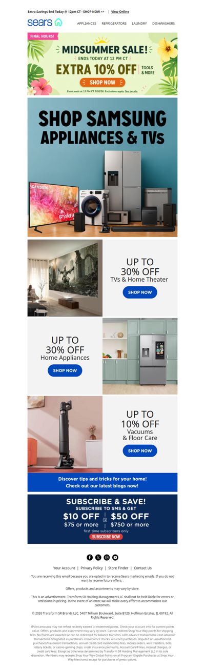Extra 10% off ends at noon CT! ⏰ Don't miss out on savings for tools and more! Act fast! 🛠️✨