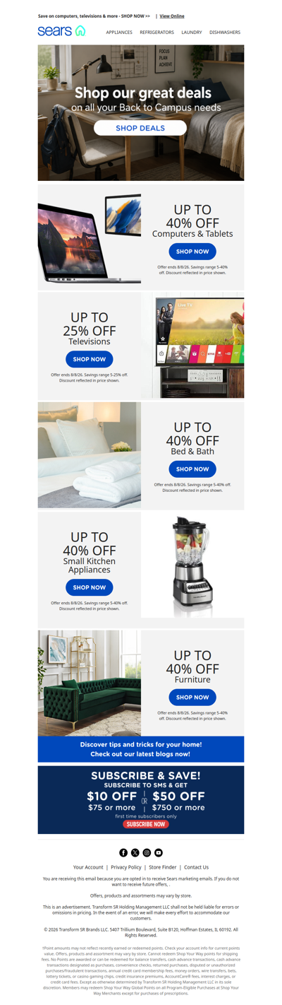 Time to hit the books 📚! Back to Campus deals are here—grab what you need and save up to 40%! 🎉
