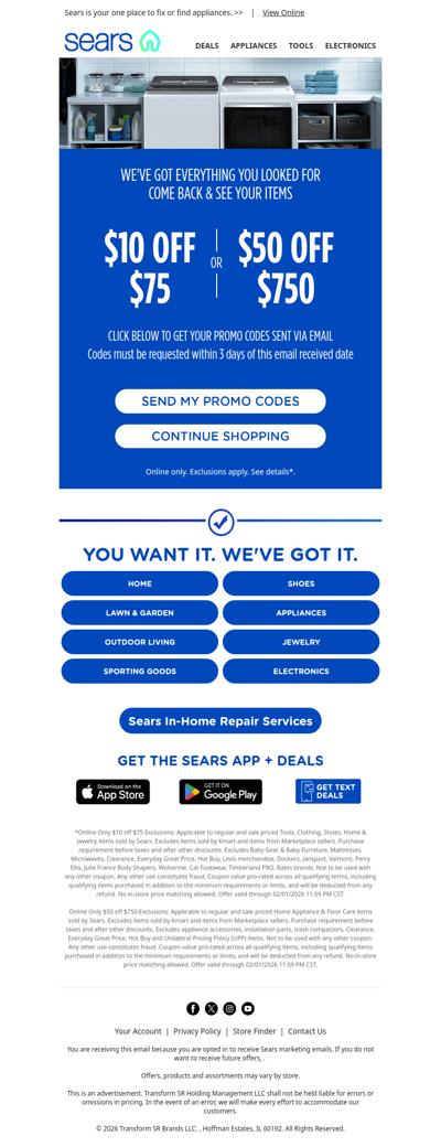 Regarding your recent visit, here's $50 off. Yes, really!