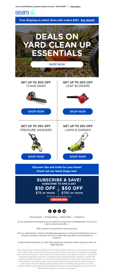 🍂 Time to tackle yard clean-up with up to 25% off lawn & garden! 🌳✨