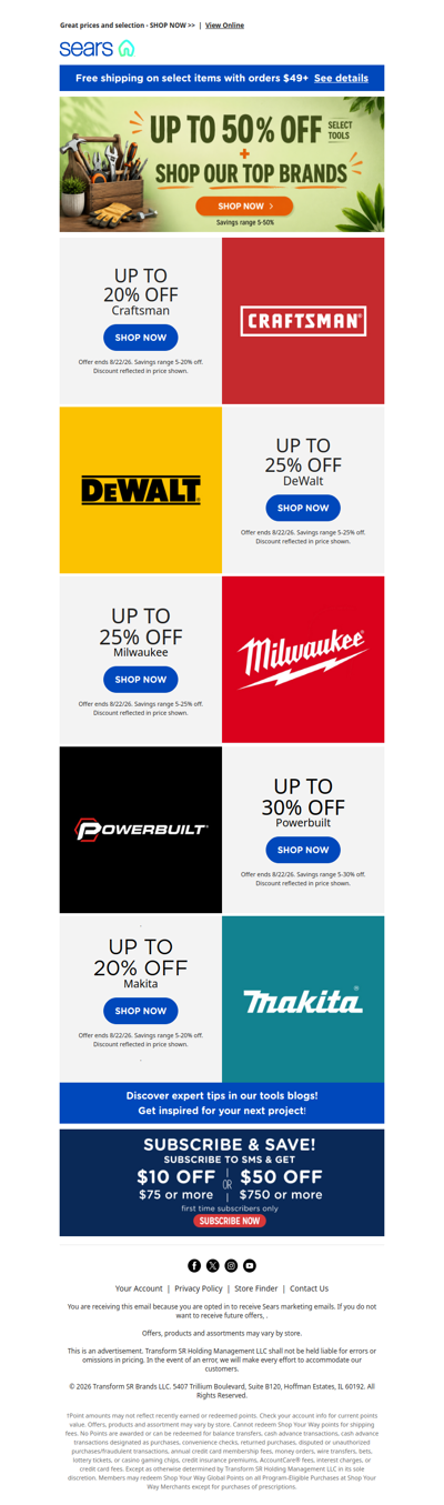 🔧  Grab top brands at up to 50% off and get ready to build your dreams (or just fix that leaky sink)! 🛠️