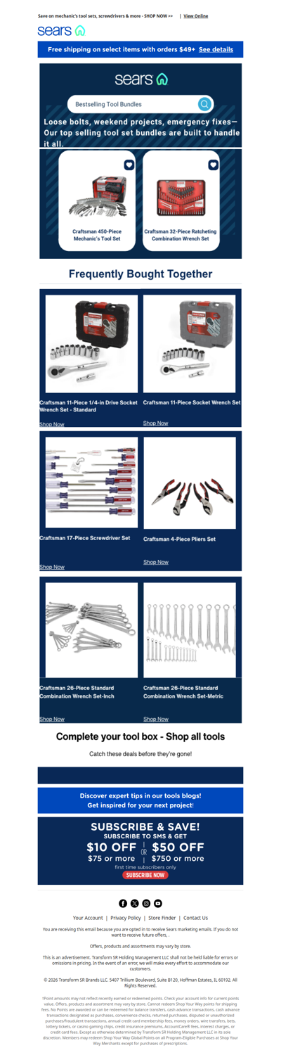 🛠️ Get your hands on bestselling Craftsman bundles at up to 50% off! 💪