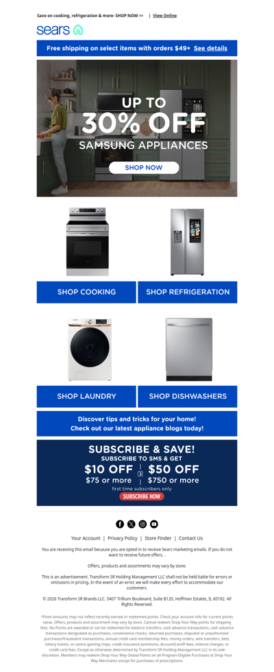 Cookin' up some savings! 🍳 Grab Samsung appliances at up to 30% off and make your kitchen sing! 🎶
