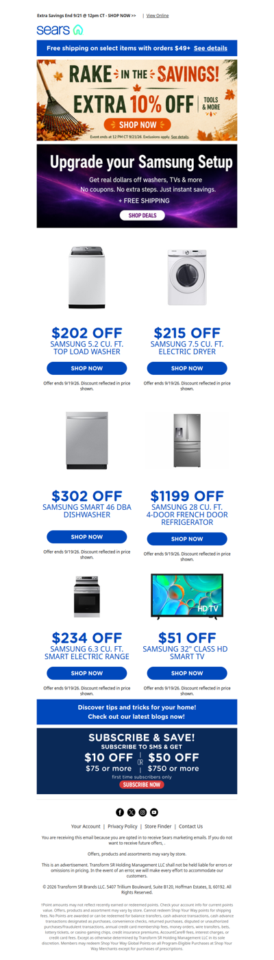 Big Samsung upgrade, smaller price tag + Free Shipping 😄 Plus, extra 10% off continues