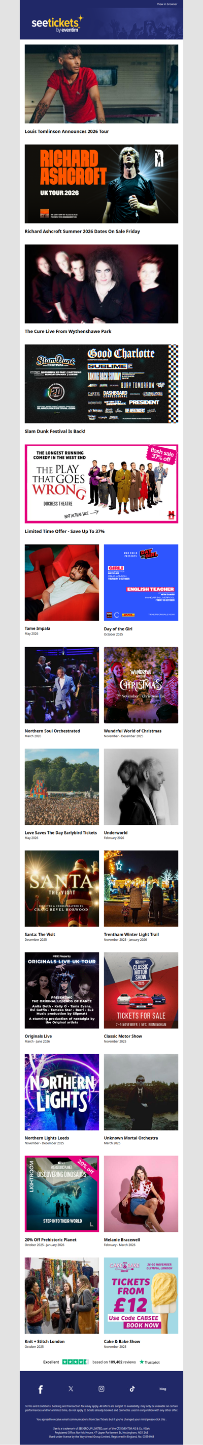 Louis Tomlinson, The Cure, Richard Ashcroft & More!