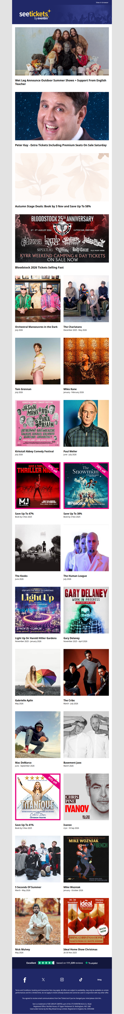 Wet Leg, Peter Kay, Paul Weller & More