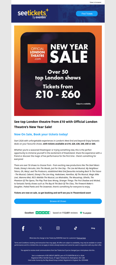 Get amazing deals on more than 50 London shows