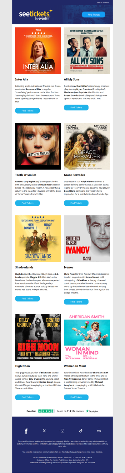 Ralph Fiennes, Bryan Cranston, Sheridan Smith & More ⭐ Live in the West End